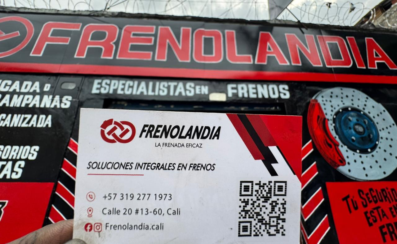 Sede de Frenolandia en Cali, especialistas en frenos